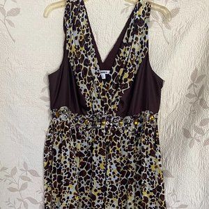 Summer Leopard Print Beaded Mini Dress